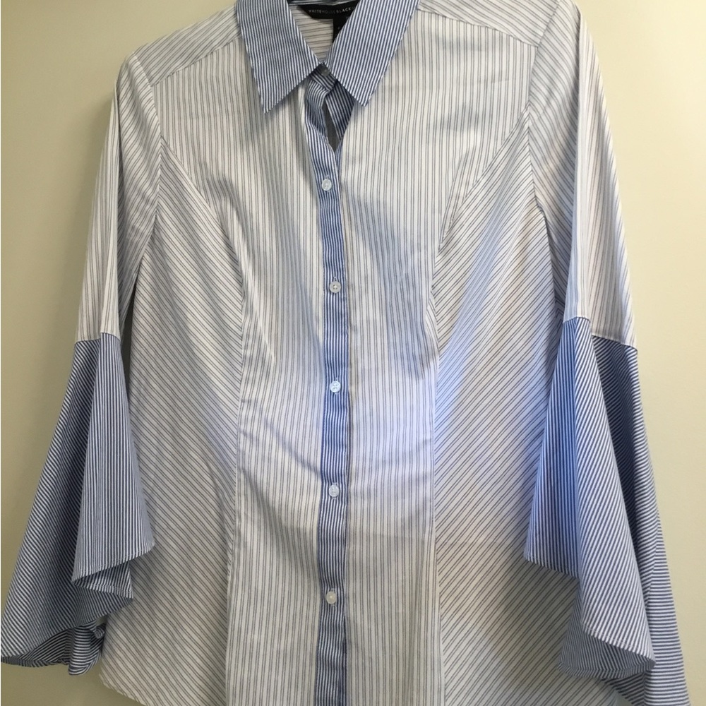 White House Black Market Striped Blouse